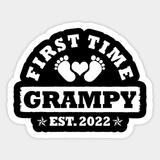 First Time Grampy Est 2022 Funny Father's Day Gift Sticker